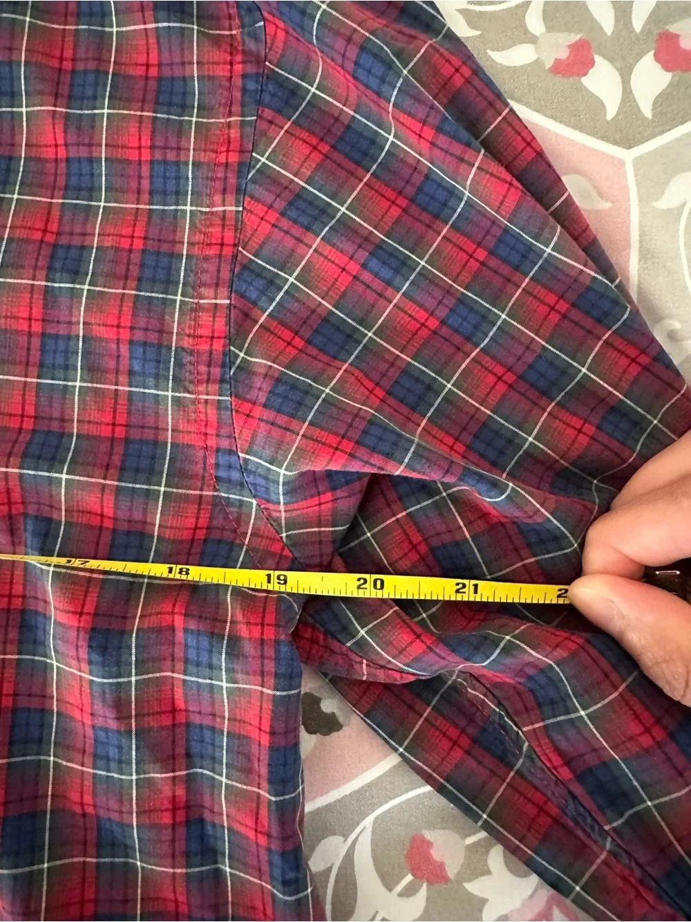 Ralph Lauren Red and Green Plaid Button-Down Shirt